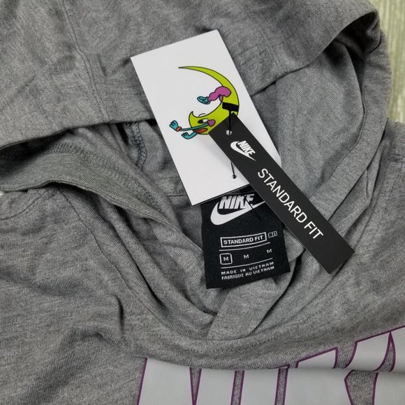 New NIKE grey jersey pullover hoodie - Picture 2 of 7